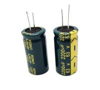 12pcs/lot H074 high frequency low impedance 63V 2200UF aluminum electrolytic capacitor size 18 * 35 2200UF 63V 20% AUOQKQUT