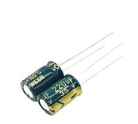 12pcs/lot Q09 Low ESR/Impedance high frequency 35v 220UF aluminum electrolytic capacitor size 8 * 12 220UF35V 20% CZAOINCU