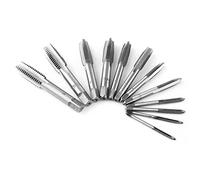 12pcs Maschi per Filettare Cuscinetto a Vite Rubinetto a Mano in Acciaio, Rubinetto con Filettatura Diritta M3 / M4 / M6 / M8 / M10 / M12, Trapano Elettrico a Filetto Dritto per Flauto