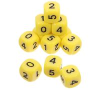 12pcs Matematica Numeri Dadi 0-5 Giallo Acrilico Dadi 6 lati Set di Dadi Classroom Piccoli Numeri Dadi Da Tavolo Tavolo Gioco Da Tavolo Mini Cubi di apprendimento Matematica Bomboniere Accessori