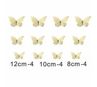 12pcs Metallo Consistenza Oro/Argento Colore Artificiale Farfalla Torta Top Da