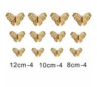 12pcs Metallo Consistenza Oro/Argento Colore Artificiale Farfalla Torta Top Da