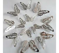 12pcs Metallo Consistenza Oro/Argento Colore Artificiale Farfalla Torta Top Da