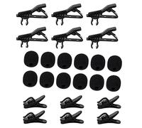 12PCS Microphone Clip with 12PCS Mic Cover Microphone Accessories for Lavalier Microphone Lapel Microphone