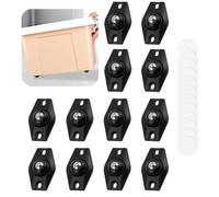 12PCS Mini Ruote Autoadesive per Utensili da Cucina, Rotelle per Mobili, Mini Rotelle a Sfera Piroettanti Universali Girevoli a 360° per Utensili Da Cucina Fai Da Te Scatola Piccoli Contenitore