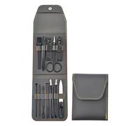 12Pcs Nail Cutter In Acciaio Inox Manicure Pedicure e PU Caso Set Essenziale Grooming Strumenti Sopracciglio Taglio Forbici Professionale Nail Set