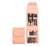 12Pcs Nails Cutter In Acciaio Inox Manicure Pedicure E PU Caso Set Essenziale Grooming Strumenti Sopracciglio Taglio Forbici Nail Kit