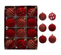 12PCS Palline di Natale Ornamenti Set per Gioia per Feste Matrimonio Festa