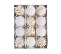 12PCS Palline di Natale Ornamenti Set per Gioia per Feste Matrimonio Festa