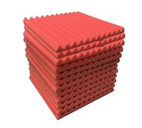 12pcs Pannello In Schiuma Acustica KTV Office Sound Proof Wedge Assorbimento Suono Rosso