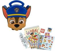 12Pcs Paw Patrol 3D Stationery Set - Deluxe Art & Colouring Briefcase with Crayons, Notebook, Stickers & Stamps - Ultimate Creative Gift & Travel Toy for Kids Ages 3+