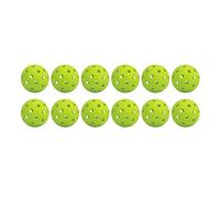 12pcs Pickleball all'aperto con 40 Buchi Design, Palline di Plastica PE Ad Alta Elasticità per Il Pitching e Le Prove di Coltura, Durevoli per Tutti i Giocatori di età (Green)