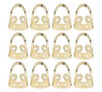 12pcs plettri per dita per chitarra plettri per dita regolabili in acciaio inossidabile accessori per strumenti musicali cavi(Oro)