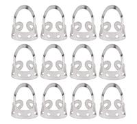 12pcs Plettri per Dito Plettro, Plettri per Dita per Chitarra Plettri per Dita Regolabili In Acciaio Inossidabile Accessori per Strumenti Musicali Cavi (Argento)