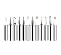 12PCS Punte per saldatore ad alte prestazioni Riscaldamento rapido Design interno Saldatura a trasferimento di calore superiore per 936 Sistemi di saldatura Tip Variety Pack