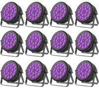 12PCS RGBWA UV Faretto Par LED 200W, 18 LED Luce da Palcoscenico con D MX 7/10CH e Stroboscopica, Illuminazione Discoteca per Feste DJ Bar Club Matrimoni Spettacolo Natale Halloween