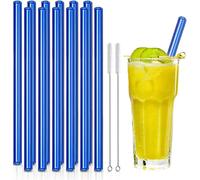12pcs Riutilizzabile Dritto / Curvo Ecologici Bere Cannucce W/Pulizia Spazzola