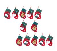 12Pcs Sacchetto di caramelle di Natale Albero di Natale Pendente appeso Calza