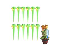12PCS Self Plant Watering Devices With Valve Control, Multifunction Vacation Plants Watering System, Adjustable Vacation Self Watering Spike For Garden Indoor Plants (Green 12PCS)