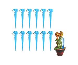 12PCS Self Plant Watering Devices With Valve Control, Multifunction Vacation Plants Watering System, Adjustable Vacation Self Watering Spike For Garden Indoor Plants (Blue 12PCS)