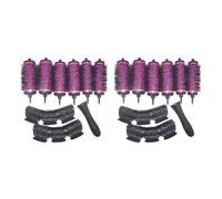 12pcs/set 3 dimensioni Manico staccabile Spazzola a rullo per capelli con clip di posizionamento Arricciacapelli a cilindro in ceramica