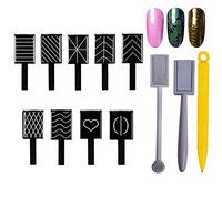 12Pcs/Set 9 stile 3D Cat Eye Magnet Stick Manicure Nail Art Magnet Tool, Mwoot Unghie Magnete Penna Chiodo per DIY gel unghie magico strumento