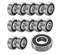 12PCS Set di Cuscinetti 6001 1RS, 12 x 28 x 8mm, Cuscinetti a Sfere Scanalati Sigillati in Gomma, Cuscinetti a Sfere 6001 1RS di Alta Qualità, Protetti e a Bassa Frizione