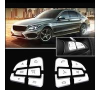 12pcs / Set Volante Auto Pulsante Cover Glc W205 2015-2018 ISO9001 ABS
