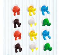 12pcs simpatici animali coda design gancio a parete ganci a ventosa senza