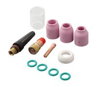 12pcs TIG Per Stubby Gas Lens Kit 17GL332 3/32 10 Allumina Ugello Cup Set Compatibile con DB SR WP Serie Accessori Torcia di Saldatura