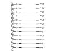 12Pcs Trailer Treble Hook 40 Lenza Da Pesca Fluorocarbon per Jigs Testa Walleye Tackle Walleye Bass