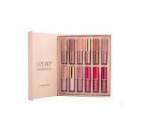 12Pcs Velvet Matte Liquid Lipstick Set, Waterproof Long Lasting Quick-drying Non-Stick Cup Nude Lip Stain Kit, Up to 24H Wear