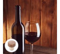 12pcs Wooden Wine Stoppers Beverage Bottle Stoppers Wooden Wine Sealer (Beige)