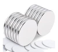 12Pezzi Calamite Potenti Magneti Neodimio 25x2mm Calamite Piccole Rotonde Super Calamita Adesiva Frigorifero Artigianato Lavagna Ufficio Scientifico Magnete Industriale Confezione