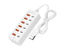 12Port Presa Elettrica USB Tipo C E USB A Hub di Ricarica Con 66W Power Delivery Per Più Dispositivi Telefoni Tablet Multidevice Hub di Ricarica