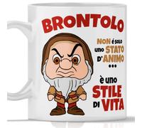 12Print Tazza brontolo divertente idea regalo di natale e ogni occasione per amica, amico, collega, zia, zio e tutti i parenti - tazza BRONTOLO