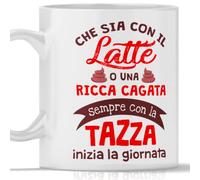 12Print Tazza latte cagata divertente da regalare amico collega amica fratello sorella e come regalo di natale - tazza cacca