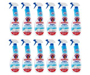 12pz Canteclair Bagno Anticalcare spray detergente superfici germi batteri 625ml
