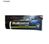 12pz Dentifricio Plak Kontrol Absolute White pasta nera sbiancante denti 75ml