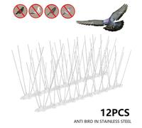 25 MT DISSUASORE PER VOLATILI PICCIONI FLESSIBILE 80 SPILLI INOX ASTE DA 1 MT