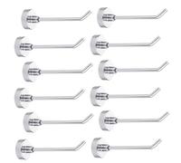 12pz Ganci Magnetici, 7cm Appendere alla Parete Reggono Fino a 0,5kg Resistenti Ganci Magnetici Crociera per Appendere Frigorifero Garage Cucina (Argento)
