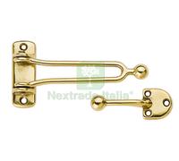 12PZ GANCIO DI SICUREZZA PER PORTE OTTONE LUCIDO: