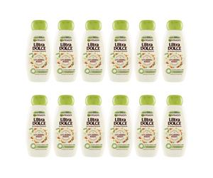 12pz Garnier Ultra Dolce Shampoo Nutriente Latte di Mandorla Linfa d'Agave 300ml