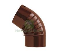 12PZ GOMITO 45¦ PER STUFA A LEGNA PORCELLANATO CLASSIC COL. MARRONE Ï CM. 10: