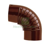 12PZ GOMITO 90¦ PER STUFA A LEGNA PORCELLANATO CLASSIC COL. MARRONE Ï CM. 10: