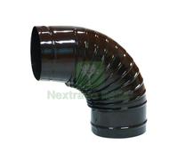 12PZ GOMITO A 90¦ PER STUFA COL. MARRONE Ï CM.10: