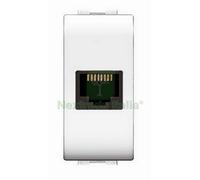12PZ LIFE ART. 4084WH PRESA TELEFONO RJ11 PLUG 6 4A BIANCA: