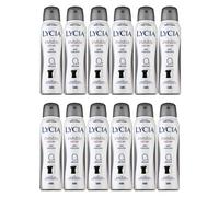 12pz LYCIA INVISIBLE FAST DRY Deodorante Corpo Spray no macchie 150ml