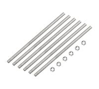 12pz M4x200mm Completamente Filettata Asta con 12pz Esagonali Dadi,0,7mm