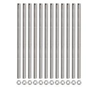 12pz M5x200mm Completamente Filettata Asta con 12pz Esagonali Dadi,0,8mm